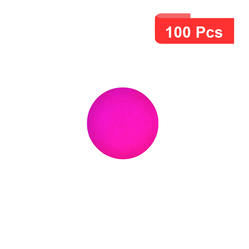 100 Pcs - Rond carton double face anis/fushia - Diam: 22 cm
