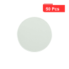50 Pcs - Couvercle carton plat blanc - Ø74 mm, Hauteur: 12 mm, sans plastique