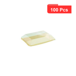 100 Pcs - Couvercle PET transparent "Scandinavie" - 20,5 x 13,5 cm, Hauteur: 3,8 cm