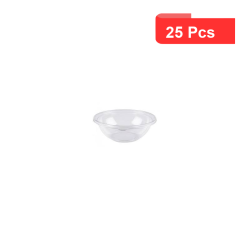25 Pcs - Saladier PET rond transparent - 750 ml, Diam: 22,5 cm, Hauteur: 5 cm