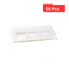 50 Pcs - Couvercle PET transparent 3 compartiments - 26 x 11 cm, Hauteur: 3,2 cm