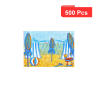 500 Pcs - Set papier décor balnéaire - 297x430 mm, Idéal pour présentations