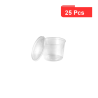 25 Pcs - Barquette ronde PP avec couvercle - 650 ml, Ø 12 cm, Hauteur: 8,7 cm