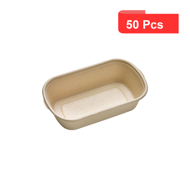 50 Pcs - Boîte rectangulaire brune "Eco-Rec" - 700 ml, 195 x 116 mm, Hauteur: 50 mm 50 Pcs - Boîte rectangulaire brune "Eco-Rec" - 700 ml, 195 x 116 mm, Hauteur: 50 mm