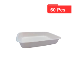 60 Pcs - Barquette scellable PLA "Gastronorme" - 1/2, 325x265 mm, Hauteur: 52 mm