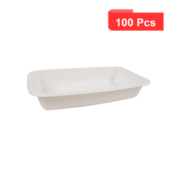 100 Pcs - Barquette scellable PLA "Gastronorme" - 1/4, 265x160 mm, Hauteur: 45 mm