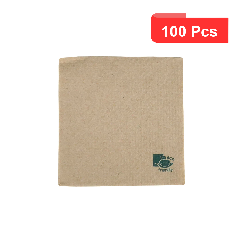 100 Pcs - Serviette papier écrue 1 pli - 300 x 300 mm, idéale pour horeca 100 Pcs - Serviette papier écrue 1 pli - 300 x 300 mm, idéale pour horeca