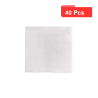 40 Pcs - Serviette micropoint blanche 2 plis - 380 x 380 mm, qualité supérieure