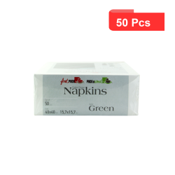 50 Pcs - Serviette de table en coton vert - 400 x 395 mm