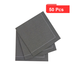 50 Pcs - Serviette de table coton gris - 400 x 395 mm, doux et durable