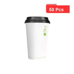 50 Pcs - Gobelet Carton "Nature Cup" - 450 ml, Hauteur: 13,2 cm, Diam: 9 cm