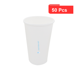 50 Pcs - Gobelet Carton Blanc "Aircup" - 170 ml, 7 cm x Largeur: 4,6 cm x 7.9 cm
