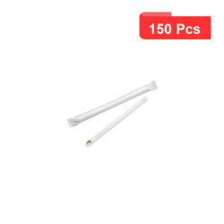 150 Pcs - Paille biseautée blanche Bubble Tea - 12mm, idéale pour boissons