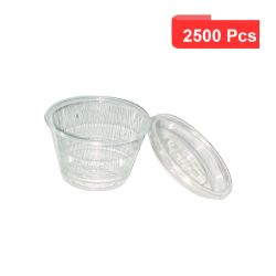 2500 Pcs - Pot plastique PET transparent - 150 ml, Hauteur: 60 mm