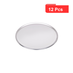 12 Pcs - Plateau aluminium pour pizza - Ø330 mm, Hauteur: 8 mm