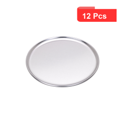 12 Pcs - Plateau en aluminium pour pizza - Ø254 mm, Hauteur: 8 mm