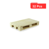 32 Pcs - Mini palette en bois - 20 x 12 cm x 3 cm