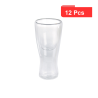 12 Pcs - Mini verre borosilicate double paroi "Bambi" - 60 ml, Diam: 4,7 cm, Hauteur: 10,5 cm