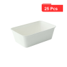 25 Pcs - Barquette blanche en pulpe 750 ml 17,2 x 11,6 x 5,8 cm