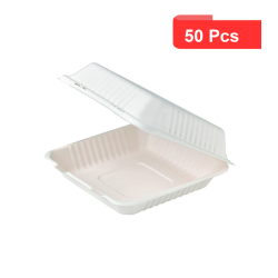 50 Pcs - Coquille blanche en pulpe 850 ml 22 x 20,4 x 8,4 cm