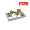 50 Pcs - Plateau cuisson papier 12 alvéoles 28,7 x 19,2 x 3 cm