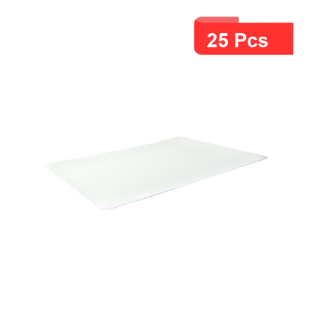 25 Pcs - Plateau rectangulaire blanc en pulpe "BioNchic" 39 x 29 cm