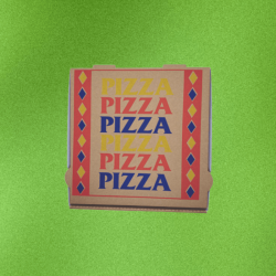 100 Pcs - Boîte à pizza carton kraft brun - 250 x 250 mm, Hauteur: 40 mm