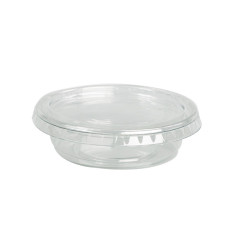 100 Pcs - Pot plastique PET transparent - 30 ml, Diam: 6,5 cm, Hauteur: 5 cm