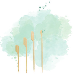 100 Pcs - Pique en bambou "Teppo Gushi" - 12 cm, Idéal pour buffets