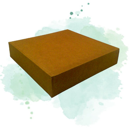 50 Pcs - Boîte pâtissière carton kraft brun 32 x 32 x 5 cm