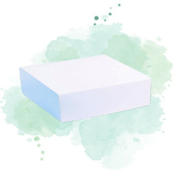 50 Pcs - Boîte pâtissière carton blanche - 32 x 32 cm, Hauteur: 8 cm