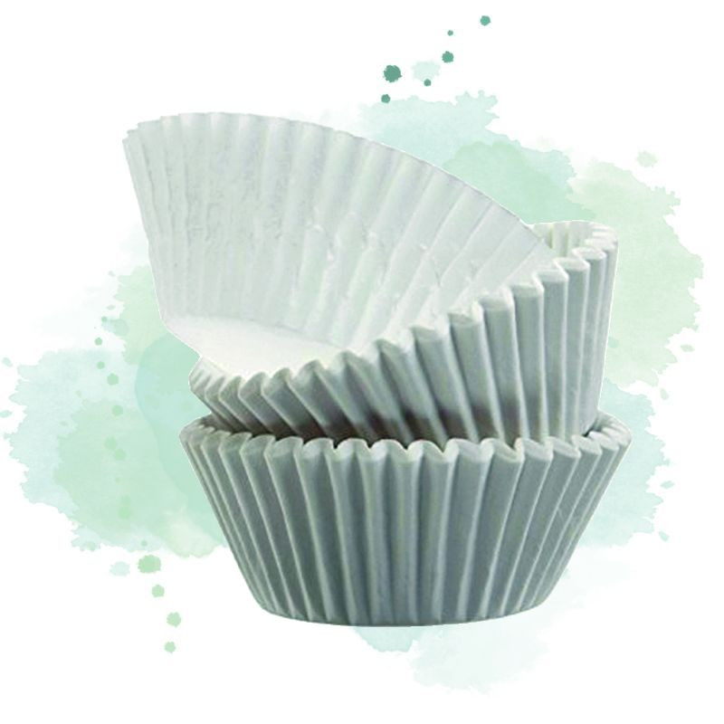1000 Pcs - Caissette papier de cuisson ronde ingraissable - Diam: 3,9 cm, Hauteur: 2,5 cm