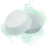 100 Pcs - Caissette papier de cuisson ronde blanche - Diam: 4,7 cm, Hauteur: 3,6 cm