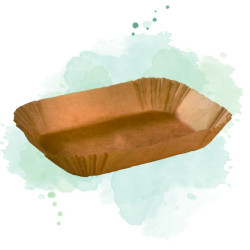 50 Pcs - Caissette papier cuisson ovale brune - Siliconée, 29,5 x 20,5 cm, Hauteur: 6,5 cm