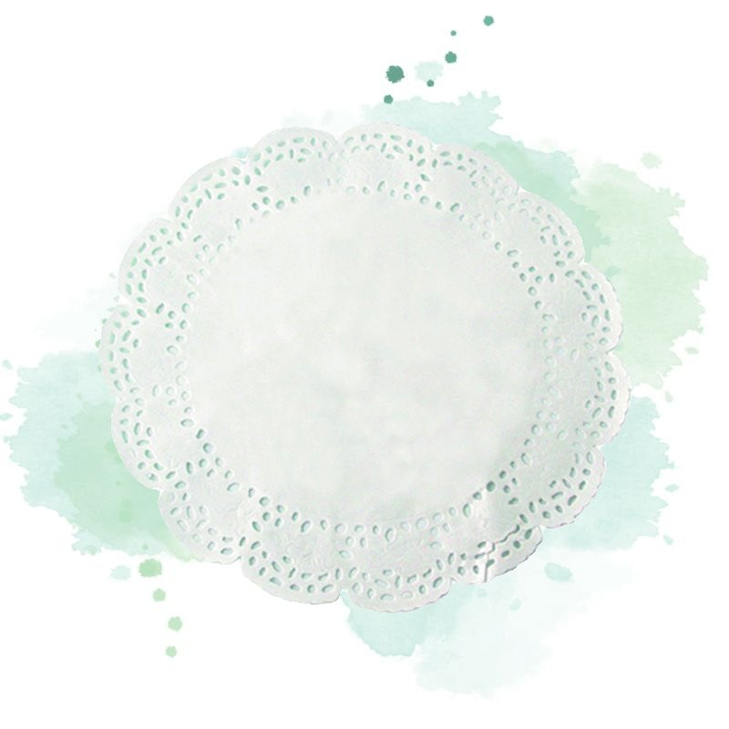 250 Pcs - Dentelle papier ronde blanche - Diam: 23 cm