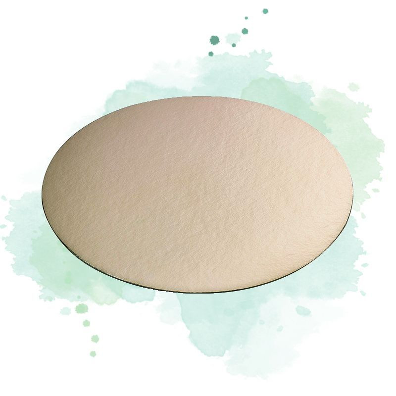 100 Pcs - Rond carton double face or/noir - Diam: 22 cm
