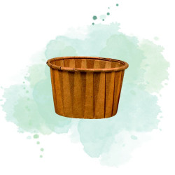 200 Pcs - Pot papier plissé kraft avec boîte distributrice 60 ml Diam: 5,4 cm 5,4 x 3,9 x 3,5 cm