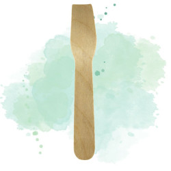 100 Pcs - Cuillère à glace en bois - 9,5 cm