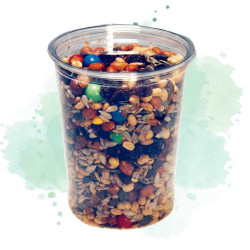 25 Pcs - Pot Deli rond transparent PLA - 900 ml, Diam: 12,1 cm, Hauteur: 15,1 cm