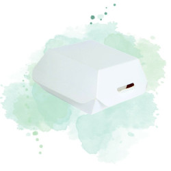 25 Pcs - Mini boîte burger carton blanc - 9,8 cm x 9,5 cm, Hauteur: 5 cm