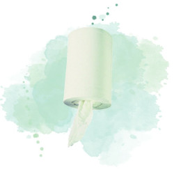 12 Pcs - Mini bobine d'essuyage à devidoir central Diam: 12,5 cm 25 x 18,5 cm