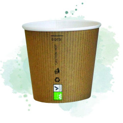Gobelet carton PLA "Nature Cup" 90 ml Diam: 5,9 cm 5,9 x 4,5 x 5,2 cm x 50 unités