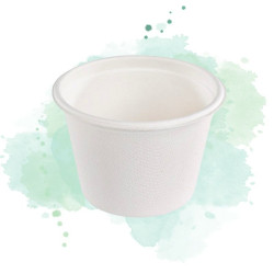 50 Pcs - Gobelet pulpe blanc 473 ml Diam: 11,6 cm 11,6 x 7,4 x 8,3 cm