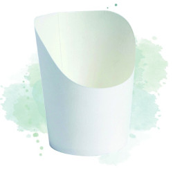50 Pcs - Pot carton blanc wrap - Diam: 5 cm, Hauteur: 7,9 cm, Long: 7,2 cm