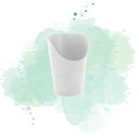 50 Pcs - Pot wrap carton blanc - Dia 8 cm x 11,7 cm x 6 cm