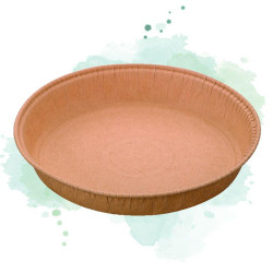 800 Pcs - Moule de cuisson rond papier "Nature" - Ø198 mm, Hauteur: 30 mm