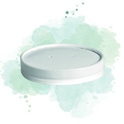 25 Pcs - Couvercle carton blanc chaud et froid Diam: 11,5 cm 11,5 cm