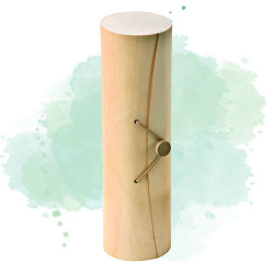 50 Pcs - Boîte bois cylindrique 7 macarons Diam: 6,7 cm 23 x 6,7 x 6,7 cm