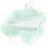 4 Pcs - Mini plat en porcelaine blanche - 10 cm x 7,6 cm x 1,4 cm