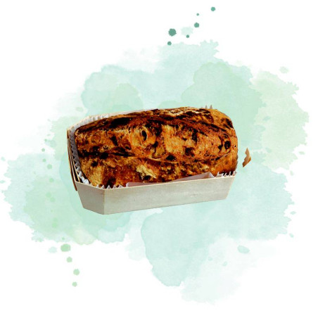 20 Pcs - Moule de cuisson bois "Iseult" avec caissette papier 300 ml 12 x 9 x 4 cm